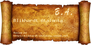 Blikhardt Atalanta névjegykártya